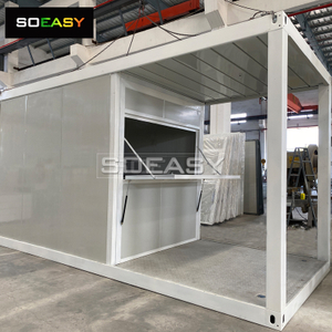 Extended Awning Design Flat Pack Container House Protable Shop