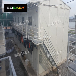 High Steel Stucture Material Prefab K Camp Dormitory White To Vietnam