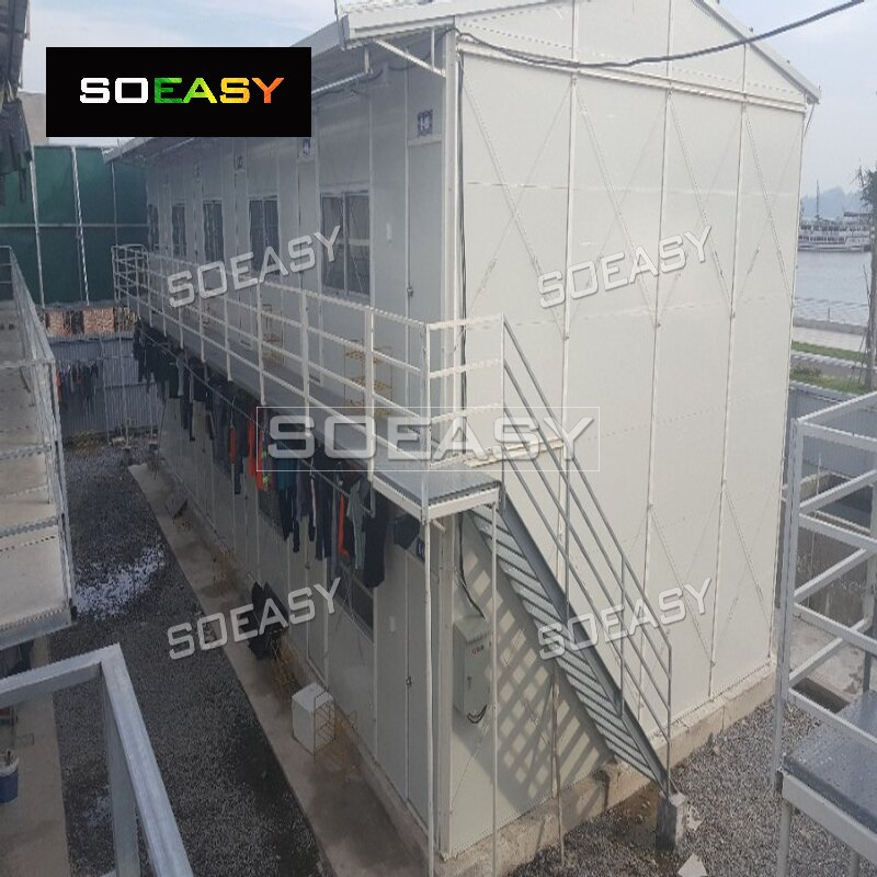 High Steel Stucture Material Prefab K Camp Dormitory White To Vietnam