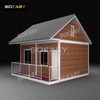 Wood Colour Flat Pack Container Villa Balcony China Manufaturer