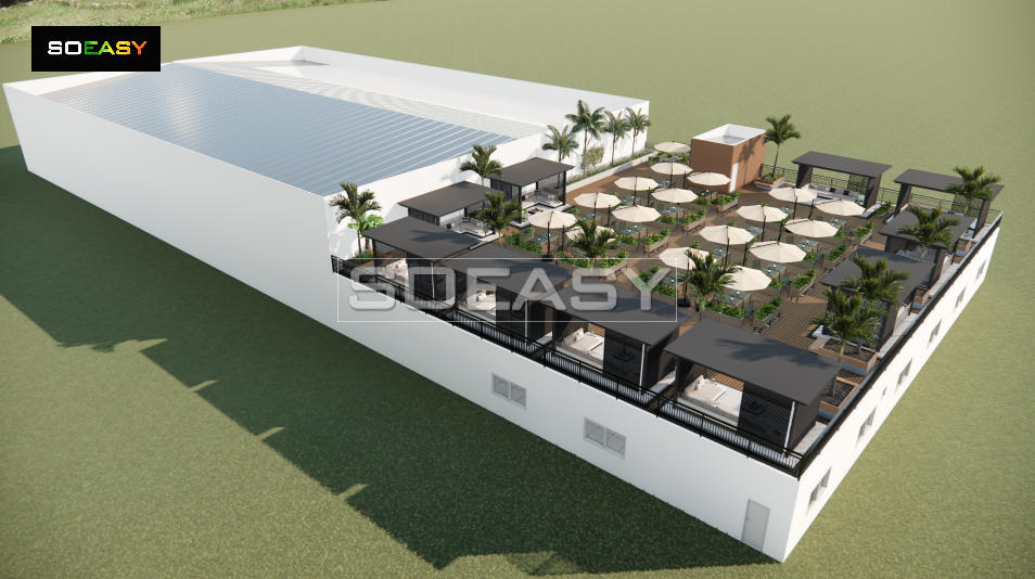 Steel structure construction hall