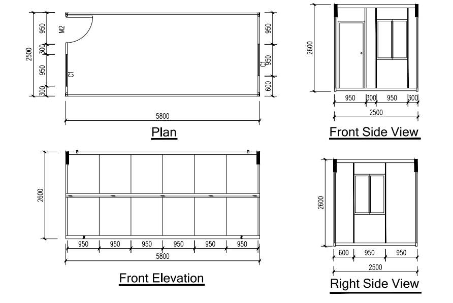 folding container office