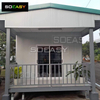 Family Home with Balcony Bathroom Prefab T Type House To Indonesia