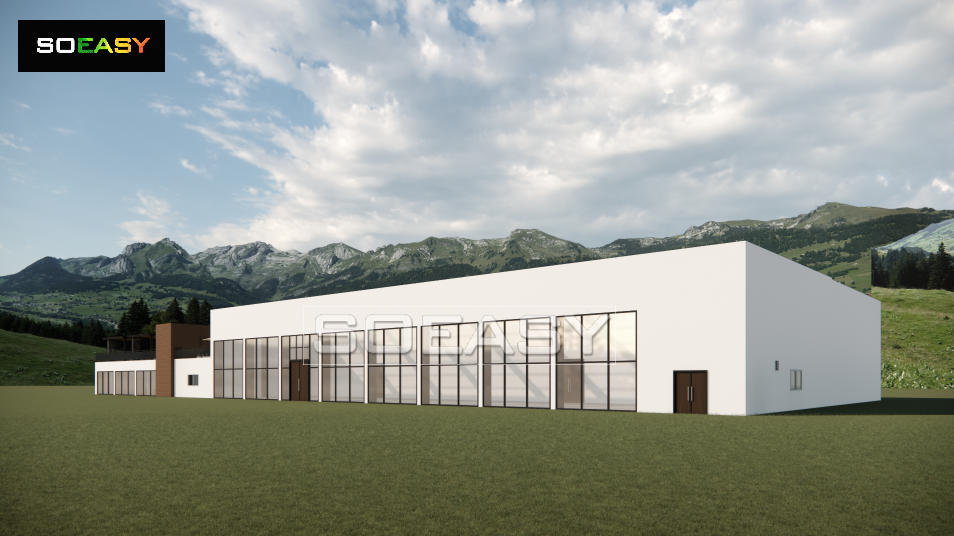 Steel structure construction hall