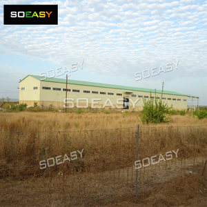 Fast Green And White Steel Structure Warehouse Customized Camp 