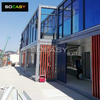 Red And Blue Double Floors Glass Flat Pack Container House Modular