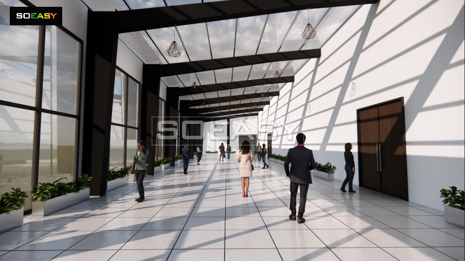 Steel structure construction hall