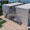 Double Floors Apartments with Stairs Luxury Flat Pack Container House 