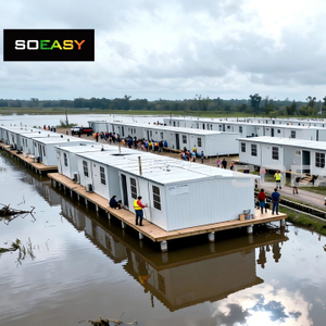 SOEASY Modular Emergency Housing Fast And Easy Installation Temporary House Solution for Flood Recovery in Indonesia