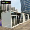 Custom Pattern Court Detachable Container House Transparent Glass 